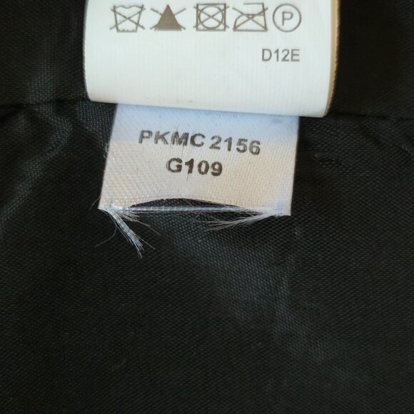 Mac & Jac Ruffle Collar Lightweight Coat | Black & White | Size L - Picture 9 of 9